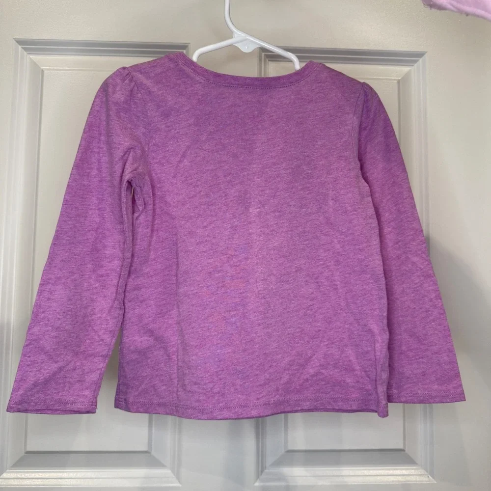 Childrens‎ Place Girls Shirt Size 3T Purple Aunties Long Sleeve Top